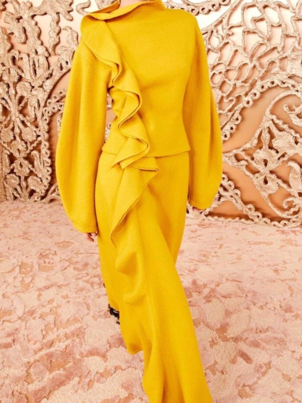 NWOT ULLA JOHNSON Corinna Wool Pullover in Turmeric P $550